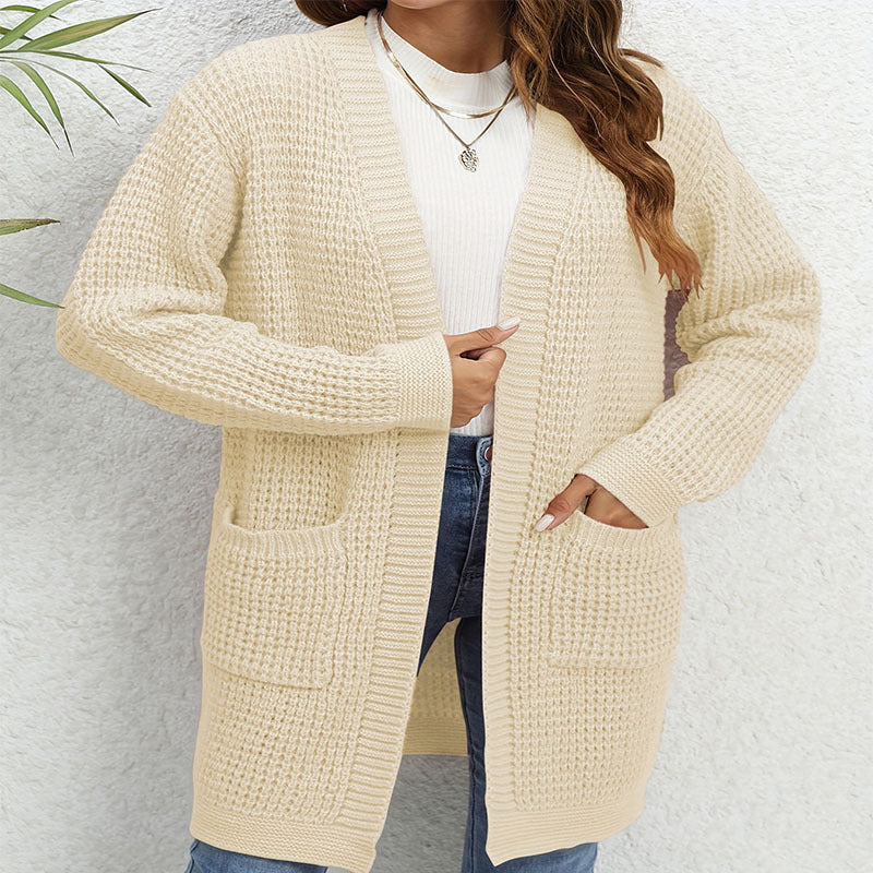 Cardigan en tricot pour femmes avec poches fixées et coupe décontractée Chic und Stil