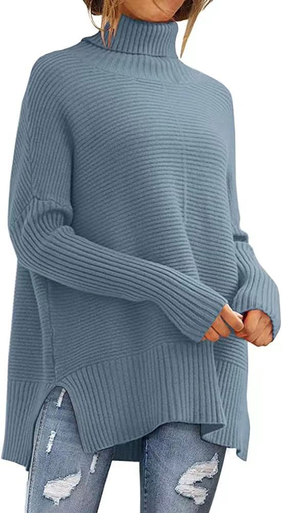 Dames Pull à col roulé confortable Chic und Stil