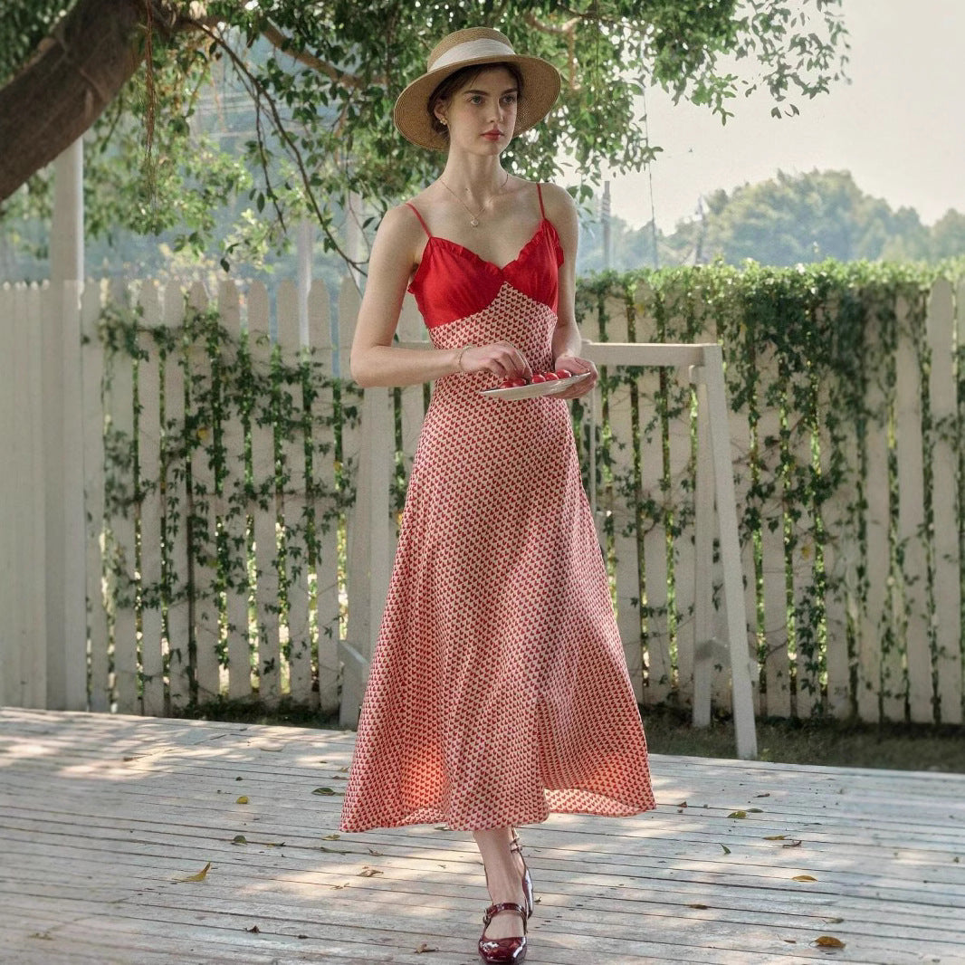 Robe slip imprimée en cœur pour femmes Chic und Stil