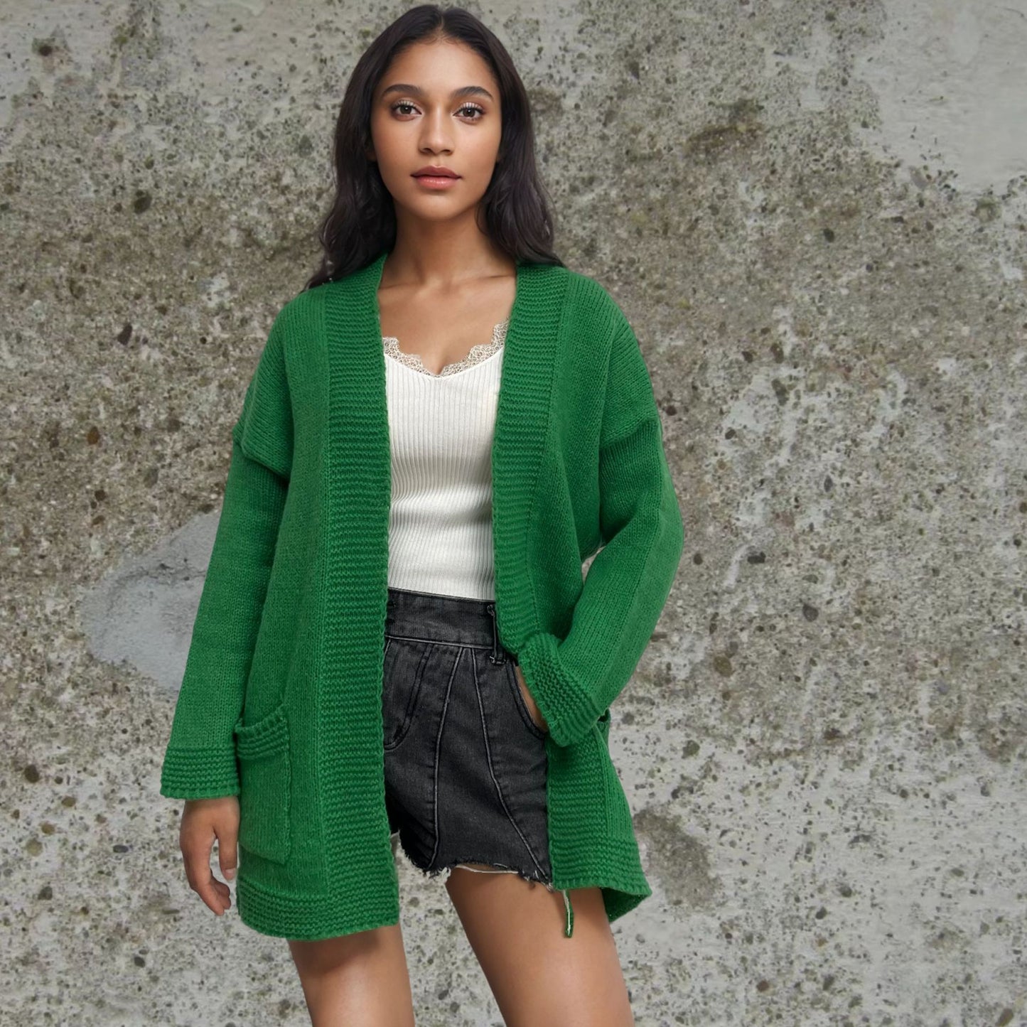 Veste en tricot pour femmes dans un style oversize décontracté Chic und Stil