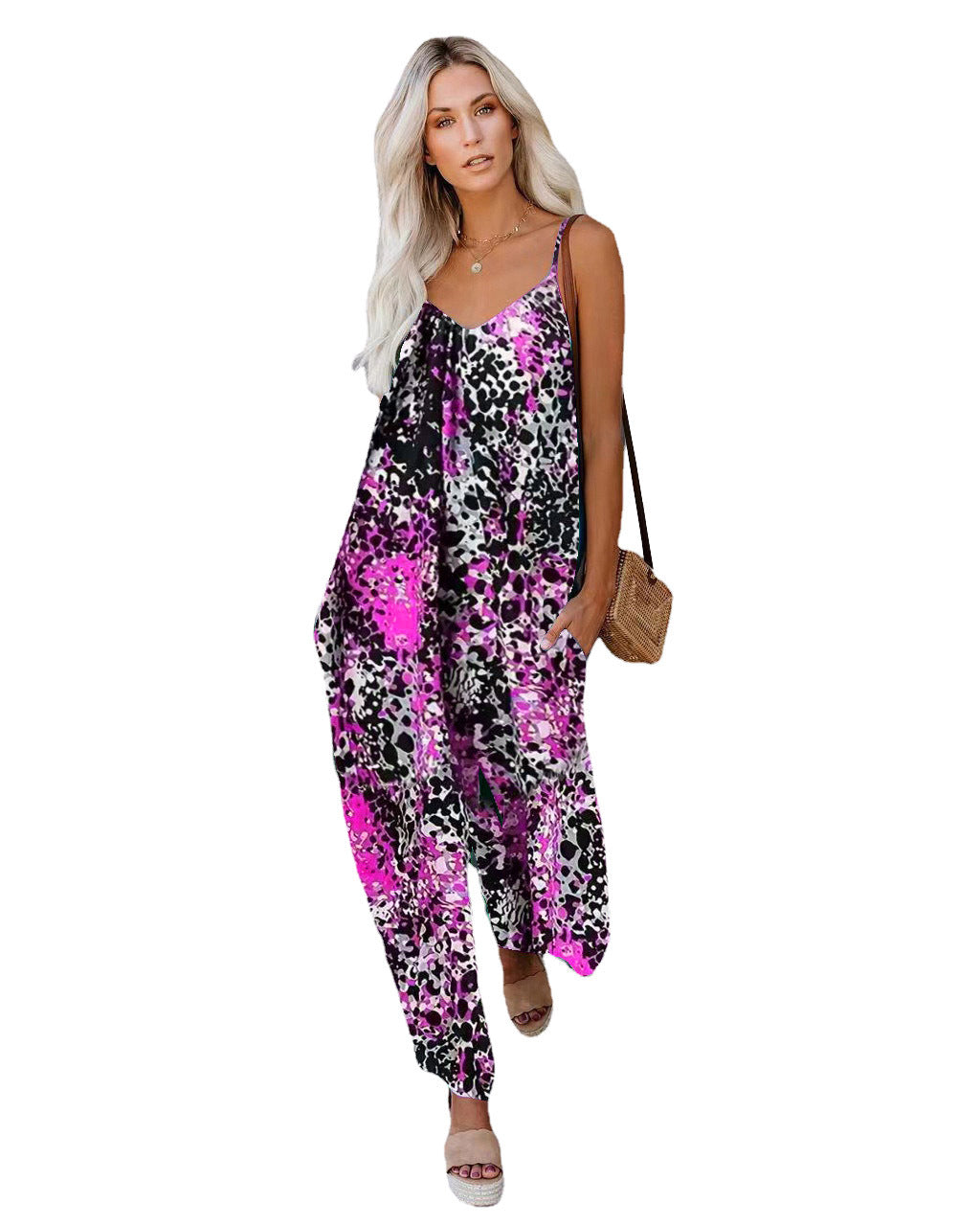 Robe maxi fluide pour femmes avec impression abstraite Chic und Stil