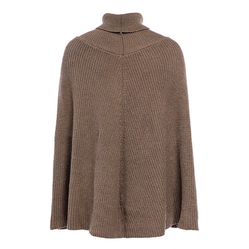 Pull en tricot surdimensionné pour femmes avec col haut et design texturé Chic und Stil