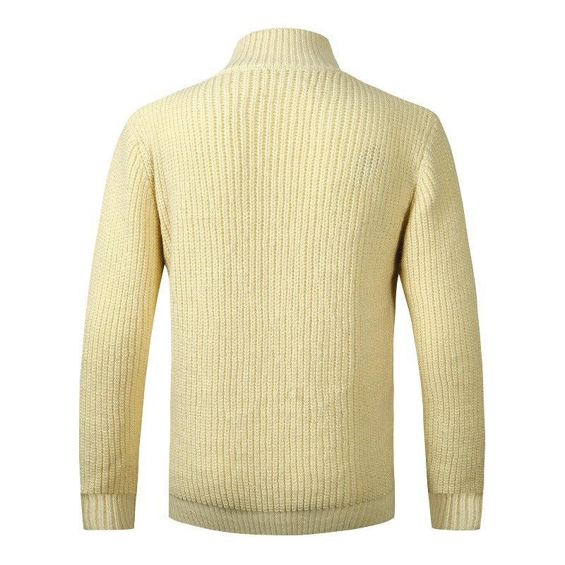 Cardigan chic pour hommes avec col haut et détails de boutons Chic und Stil