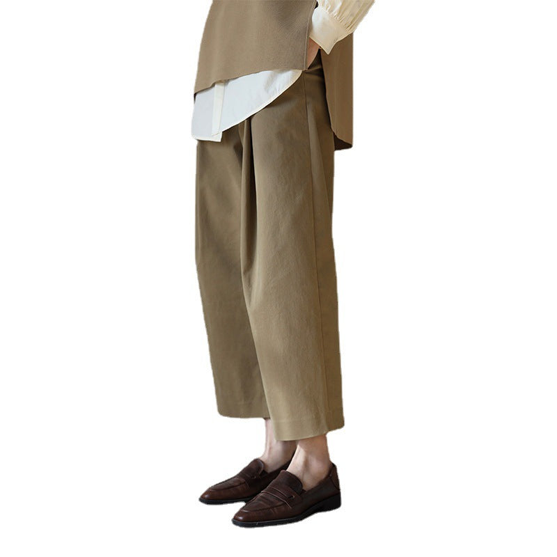 Pantalon court taille haute ajusté pour femme Chic und Stil