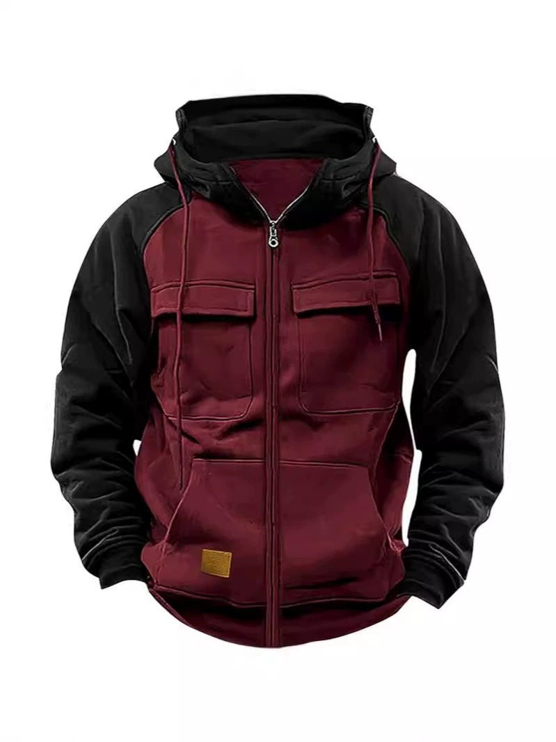 Veste à capuche sportive pour hommes avec poches pratiques et fermeture éclair Chic und Stil