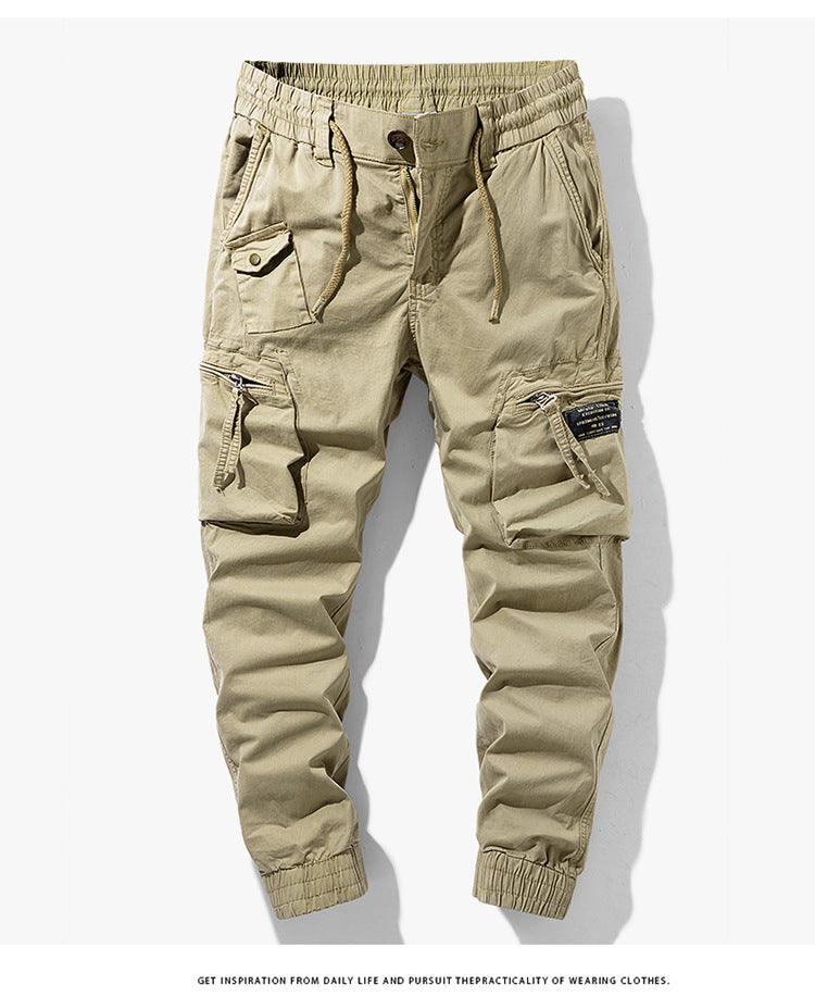 Men's cargo pants with practical side pockets and elastic waistband Chic and Style