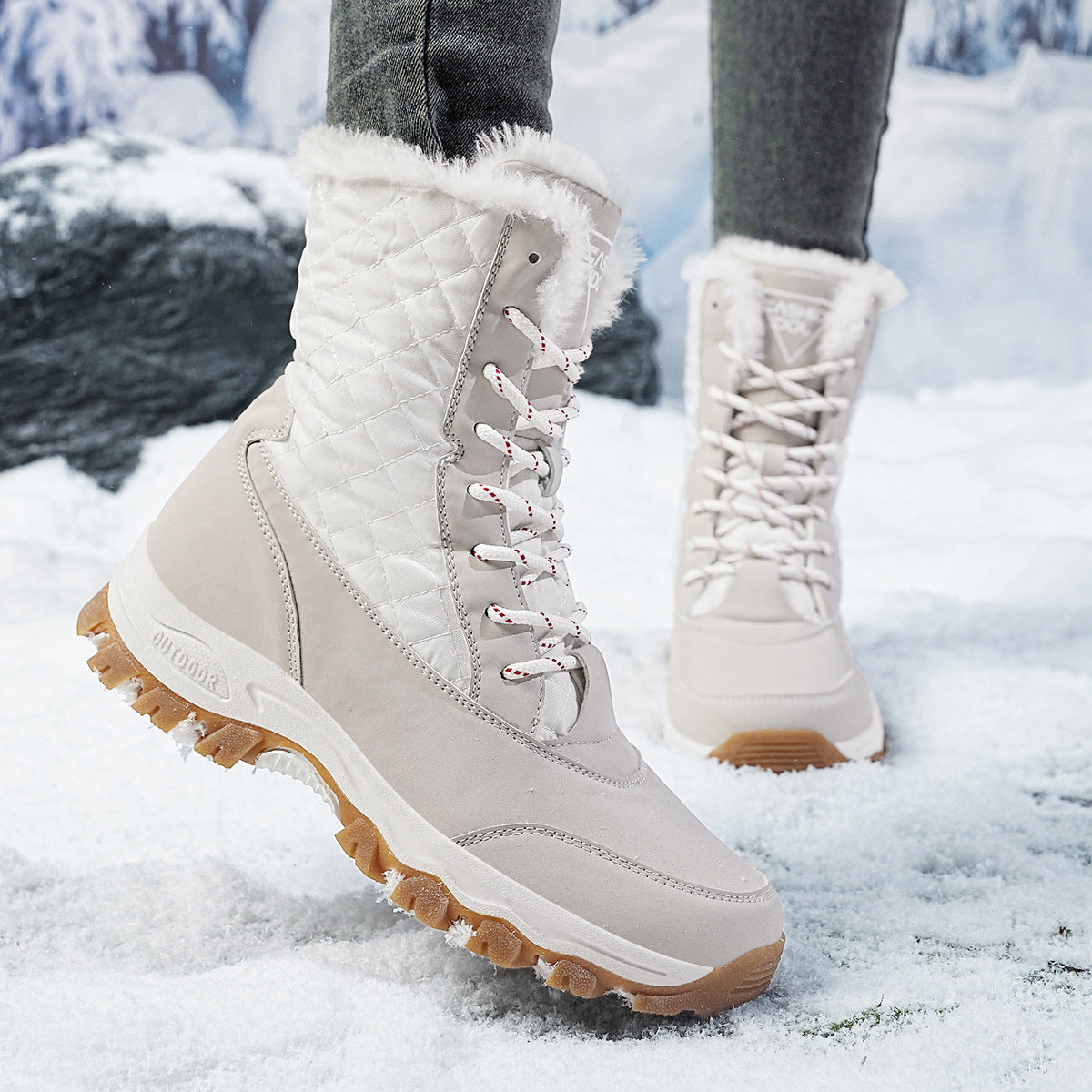 Bottes d'hiver pour femmes avec doublure intérieure isolante et semelle extérieure antidérapante Chic und Stil