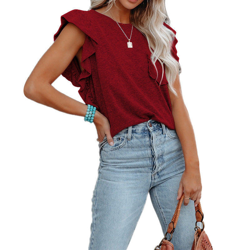 Blouse tendance pour femmes avec des manches volantées et une coupe décontractée Chic und Stil