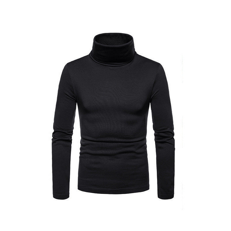 Hommes Haut de gamme Haut à col roulé en matériau élastique Chic und Stil