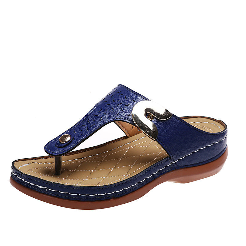 Sandales à lanières confortables pour femmes avec design de sangle à la mode Chic und Stil