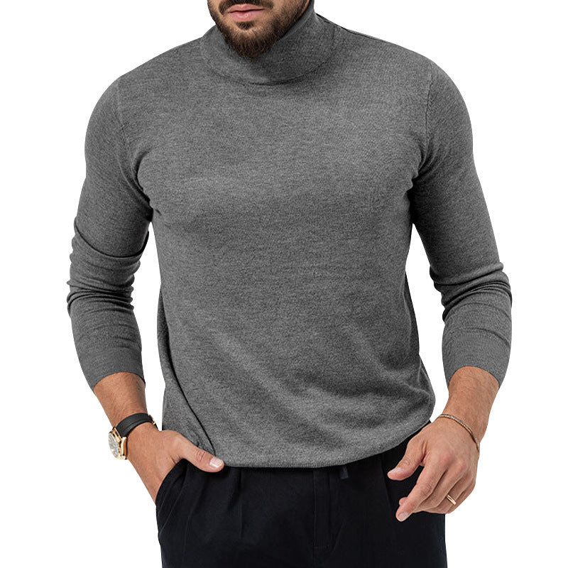 Pull-over élégant pour hommes avec col roulé en matériau doux Chic und Stil