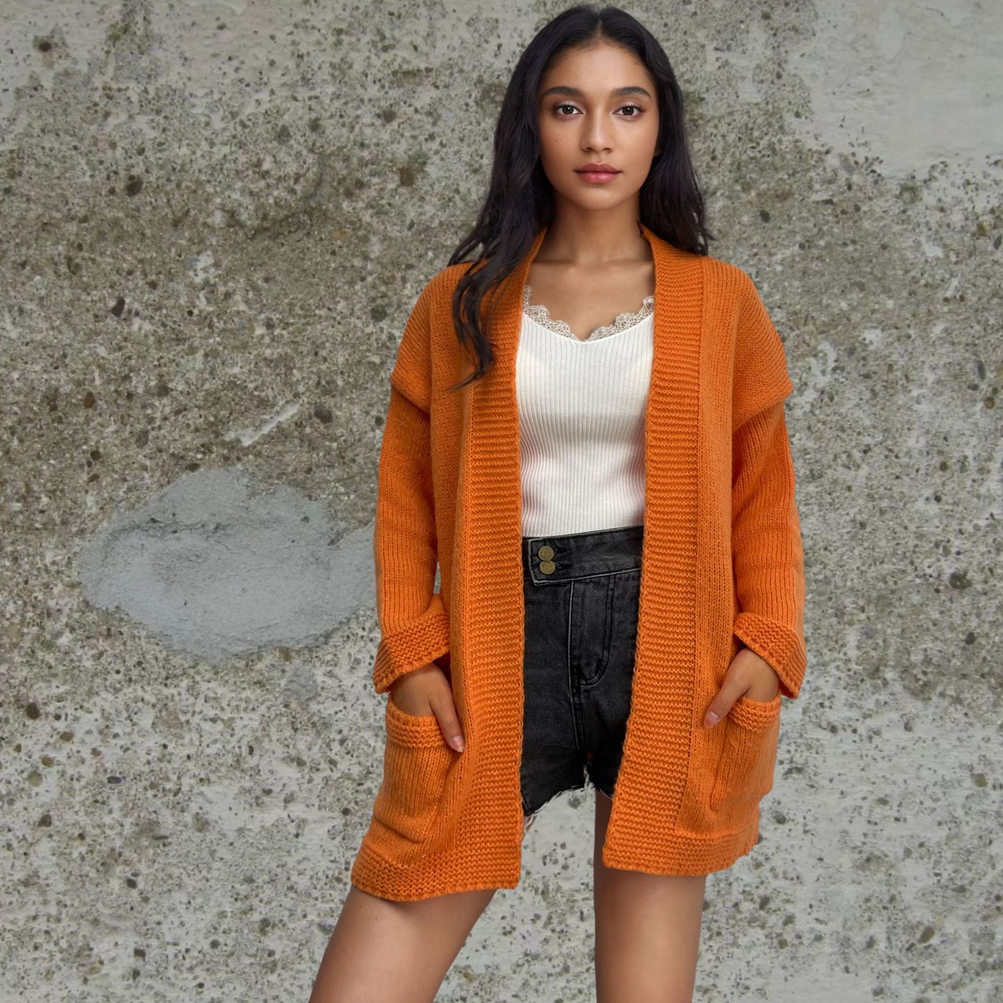 Veste en tricot pour femmes dans un style oversize décontracté Chic und Stil