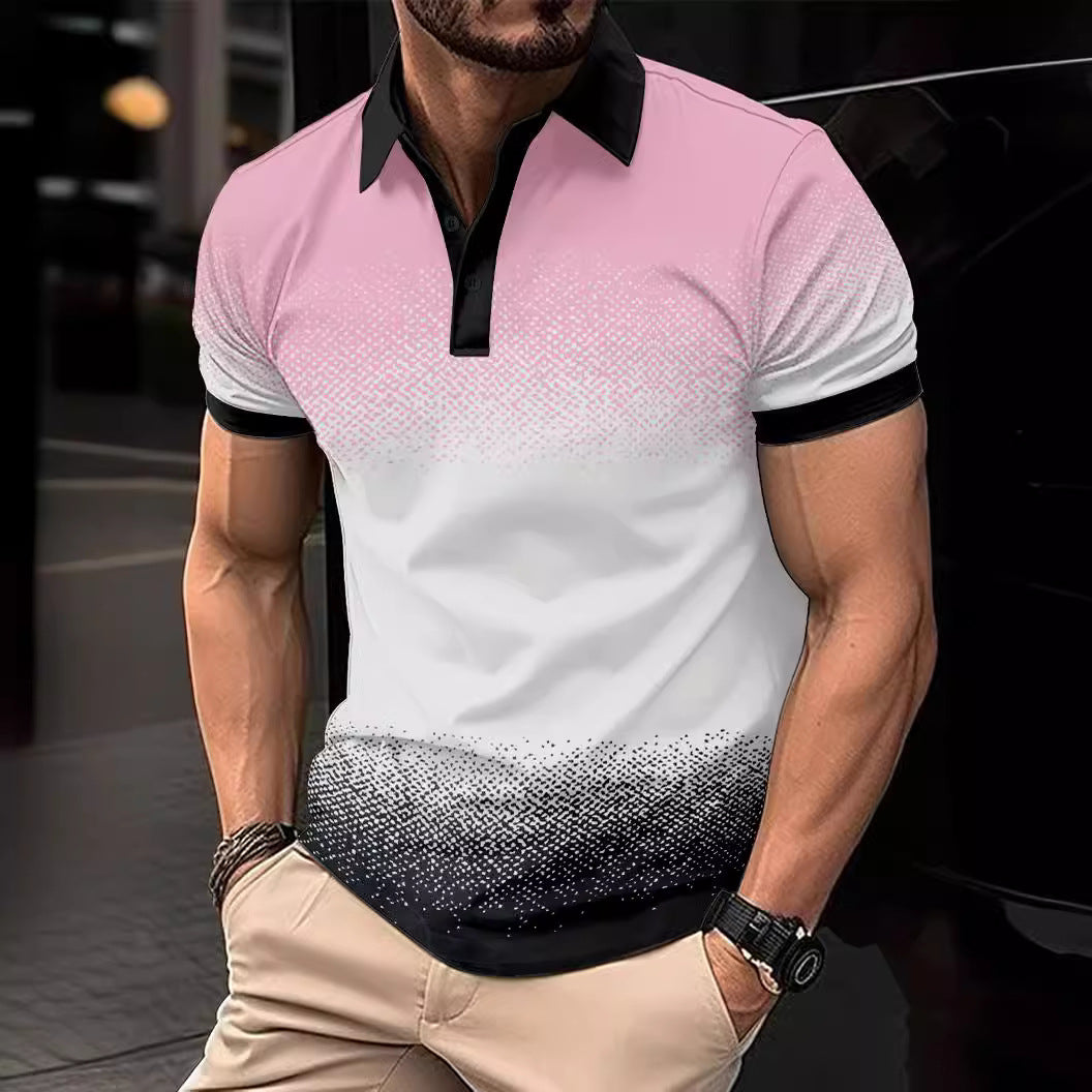 Chemise Polo Dynamique Dégradé pour Hommes Chic und Stil