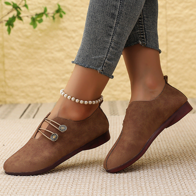 Chaussures à enfiler lacées en daim pour femmes Chic und Stil