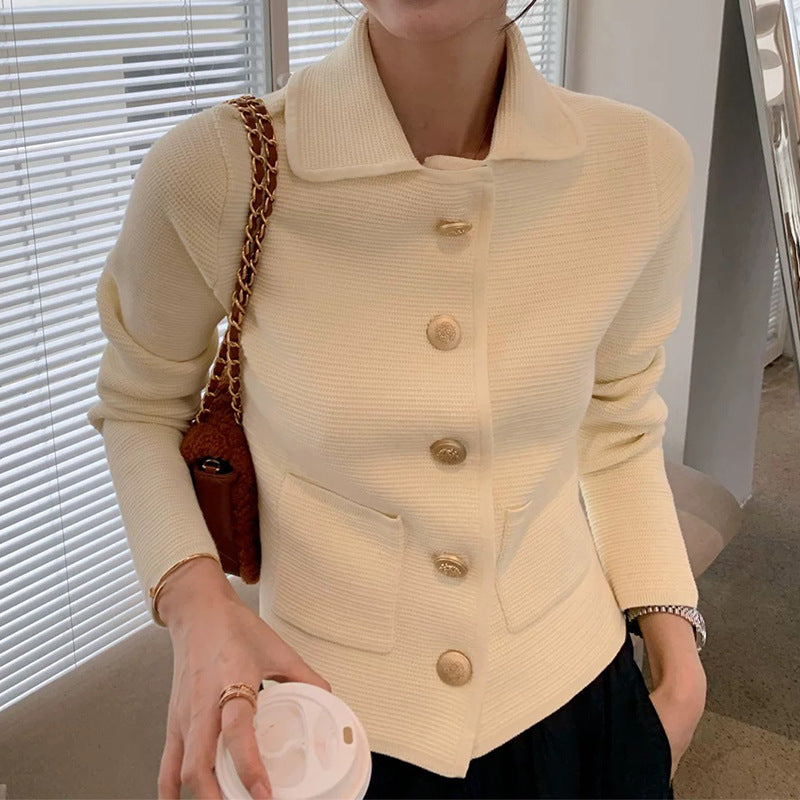 Veste boutonnée texturée élégante pour femmes Chic und Stil