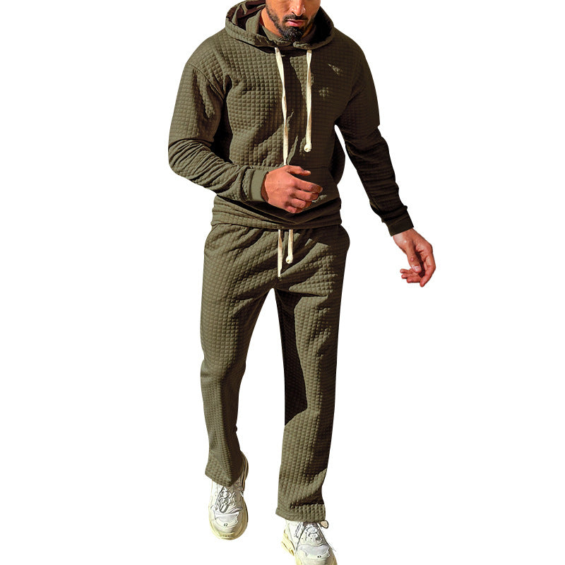 Hommes Ensemble de sports en polaire avec design structurel moderne et capuche pratique Chic und Stil