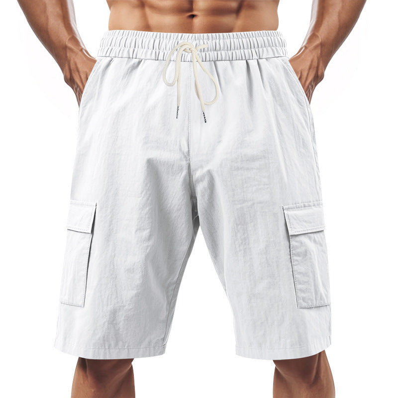 Shorts cargo décontractées pour hommes avec ceinture élastique et poches latérales pratiques Chic und Stil