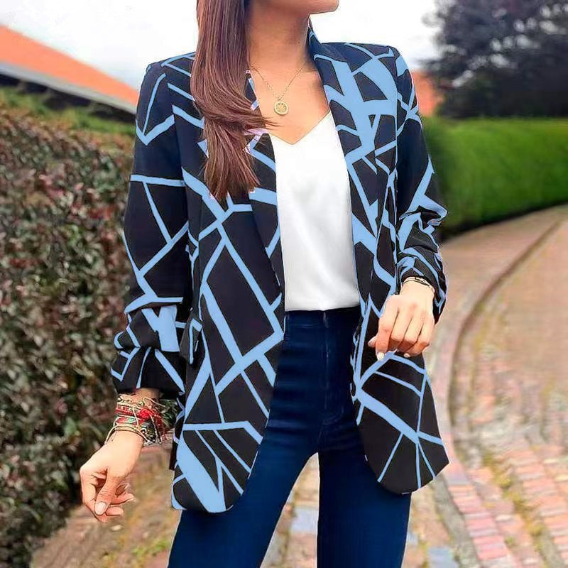 Veste pour femmes avec un motif géométrique moderne et une coupe décontractée Chic und Stil