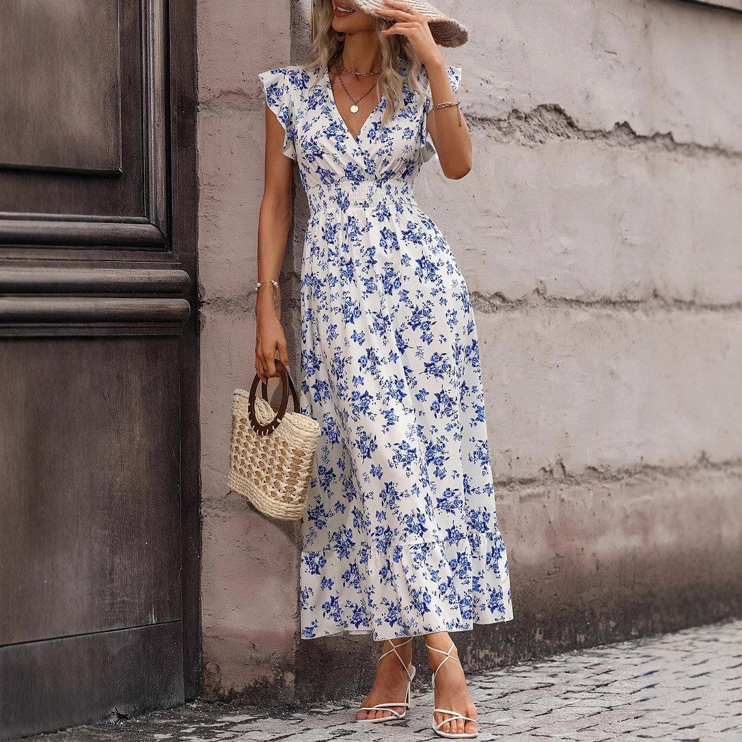 Robe midi femme avec embellissement floral Chic und Stil