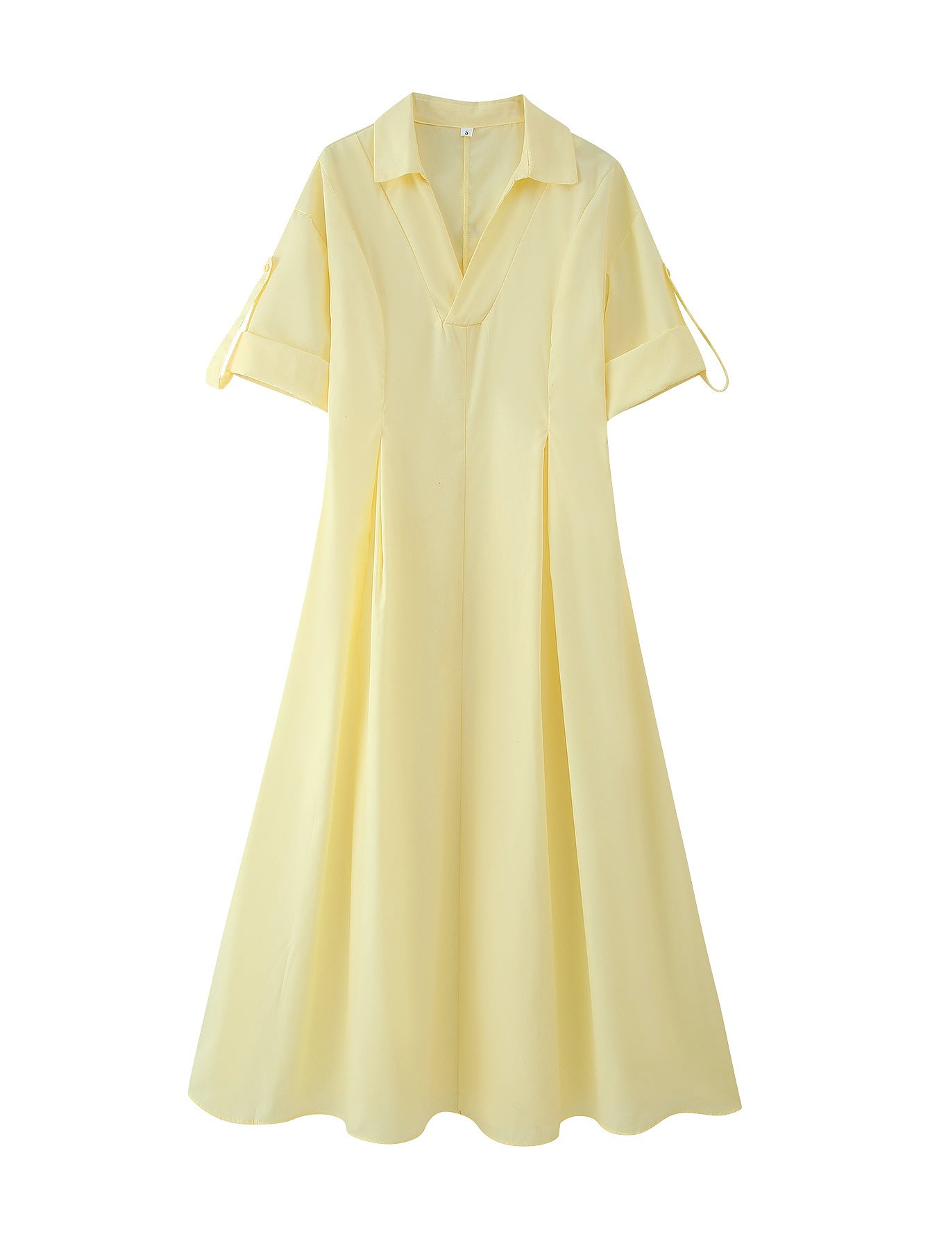 Robe chemise pour dames avec un élégant décolleté en V et des manches larges Chic und Stil