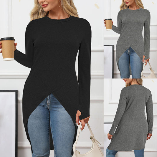 Chemise à manches longues asymétrique pour femmes Chic und Stil