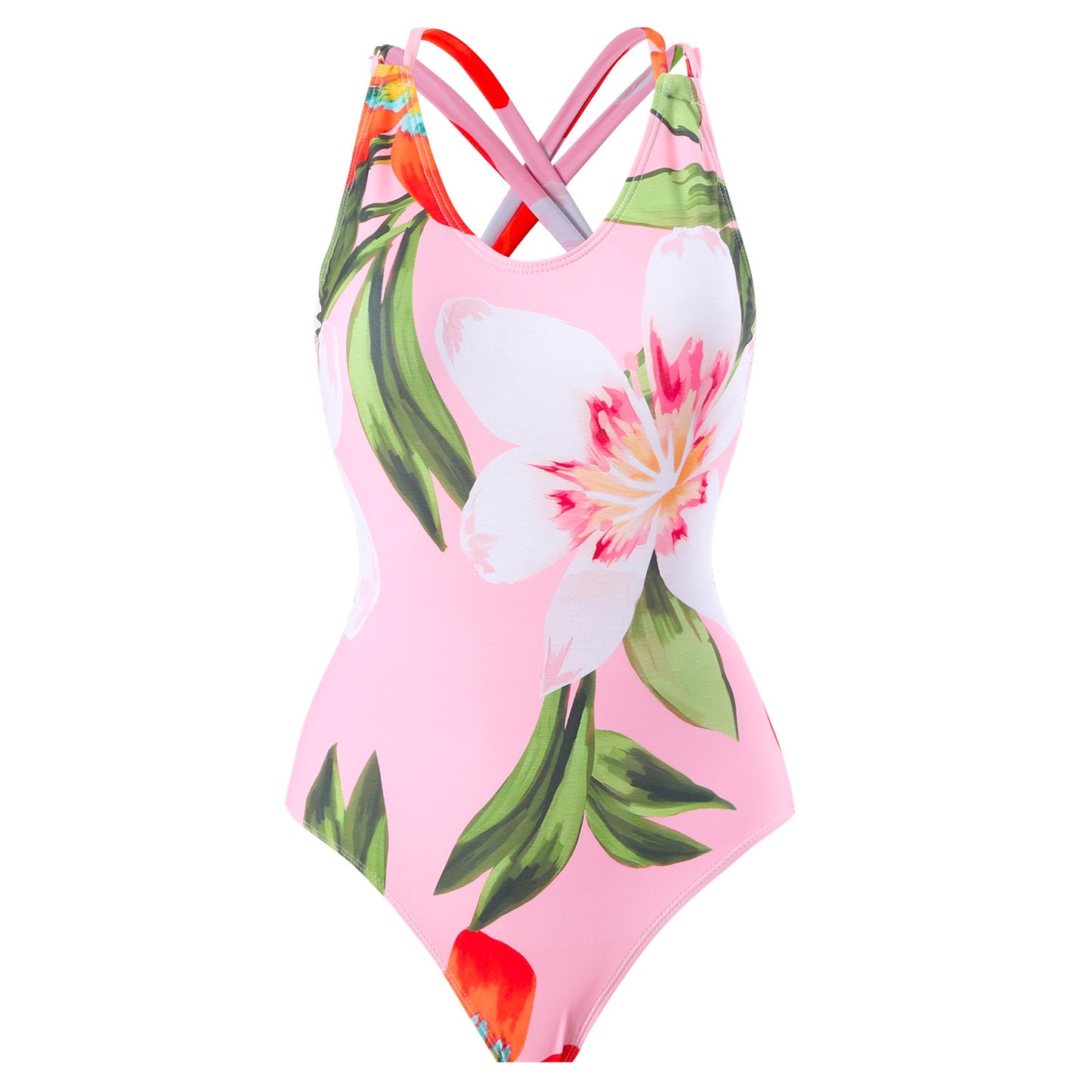 Maillot de bain femme avec un design floral créatif et une élégante jupe enveloppante Chic und Stil