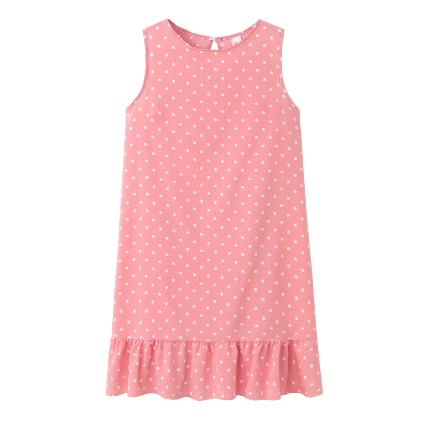 Robe shift à pois d'été pour femmes avec ourlet à volants Chic und Stil