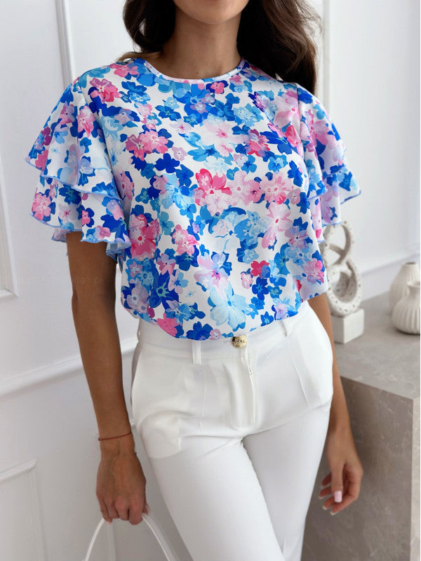 Chemisier pour femmes avec ourlet en dentelle florale Chic und Stil