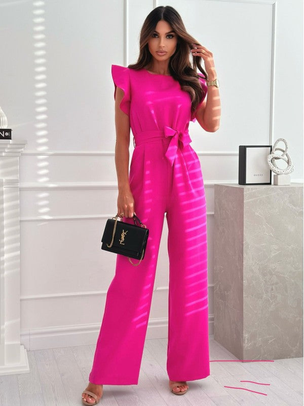 Combinaison pour femmes avec ceinture à la taille et détails élégants en volants Chic und Stil