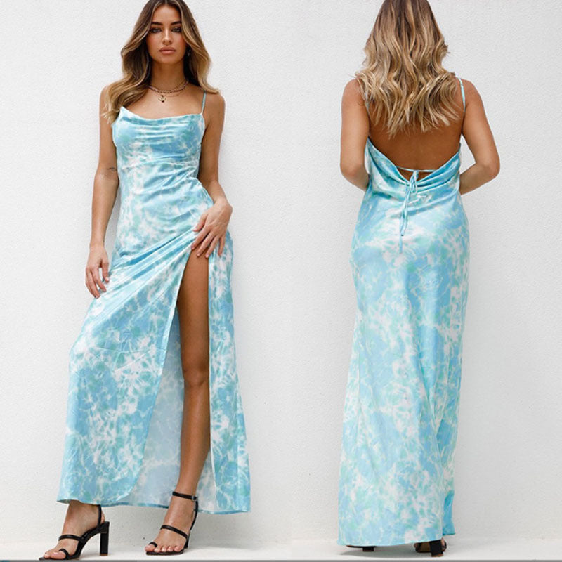 Robe mini élégante pour femme avec col châle et fente latérale Chic und Stil