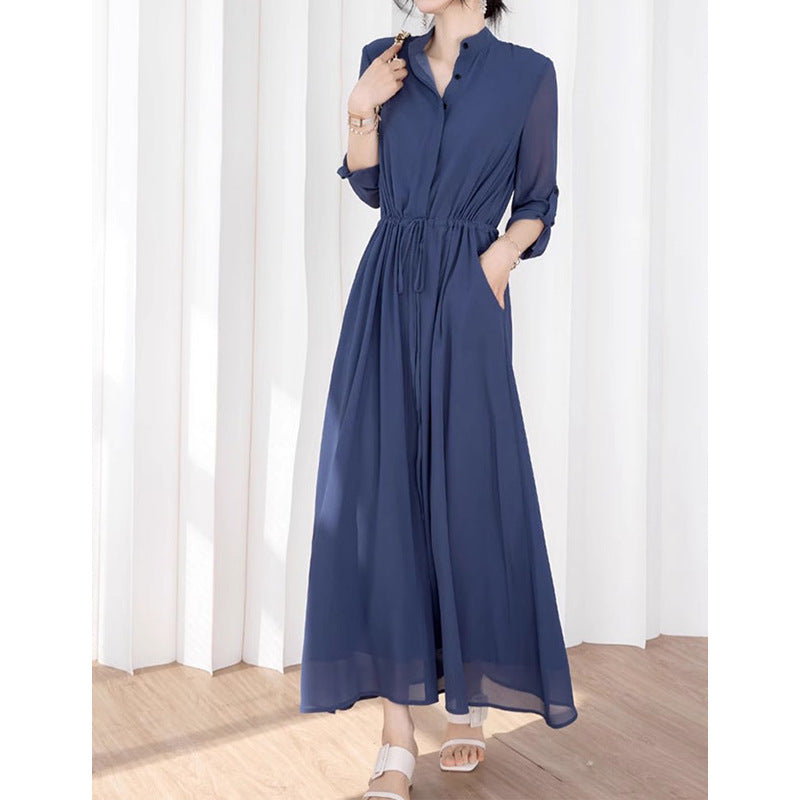 Robe Maxi Élégante pour Femme avec Taille à Cordon Chic und Stil