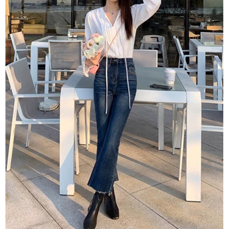 Blouse à manches plissées Chic und Stil pour femmes