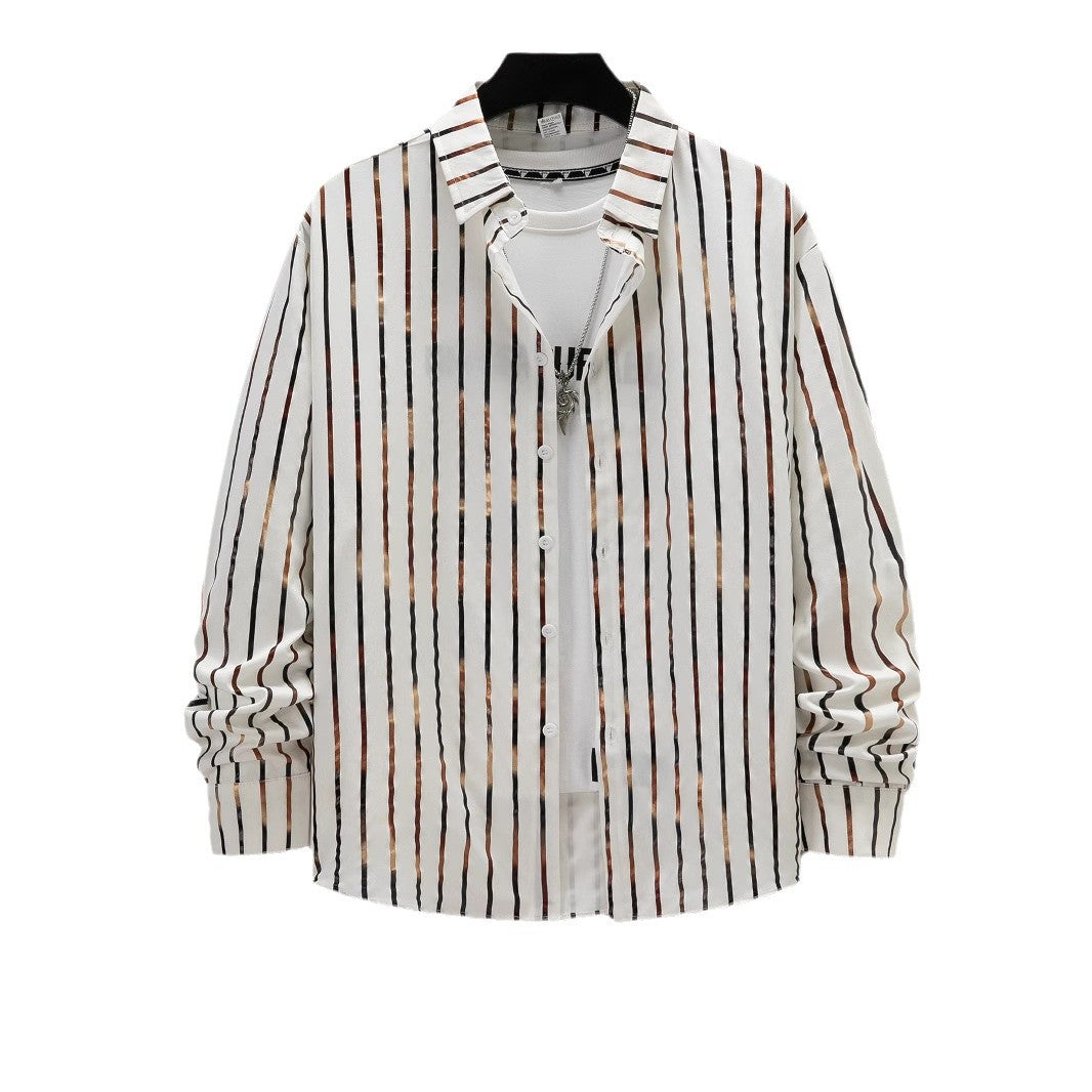 Chemise button-up à rayures slim-fit élégante pour hommes Chic und Stil