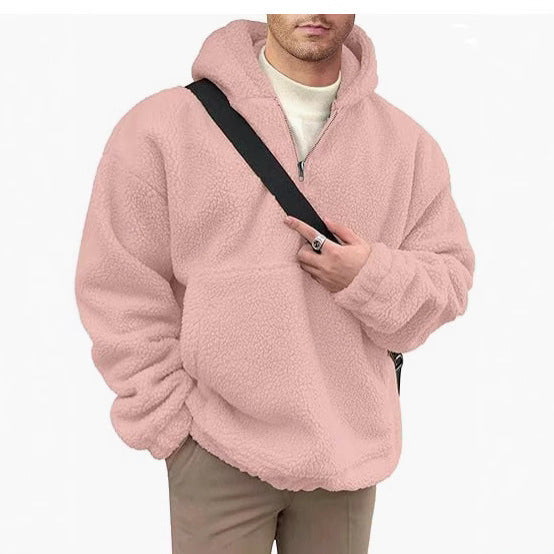 Pull en polaire douillet pour hommes avec demi-fermeture éclair Chic und Stil