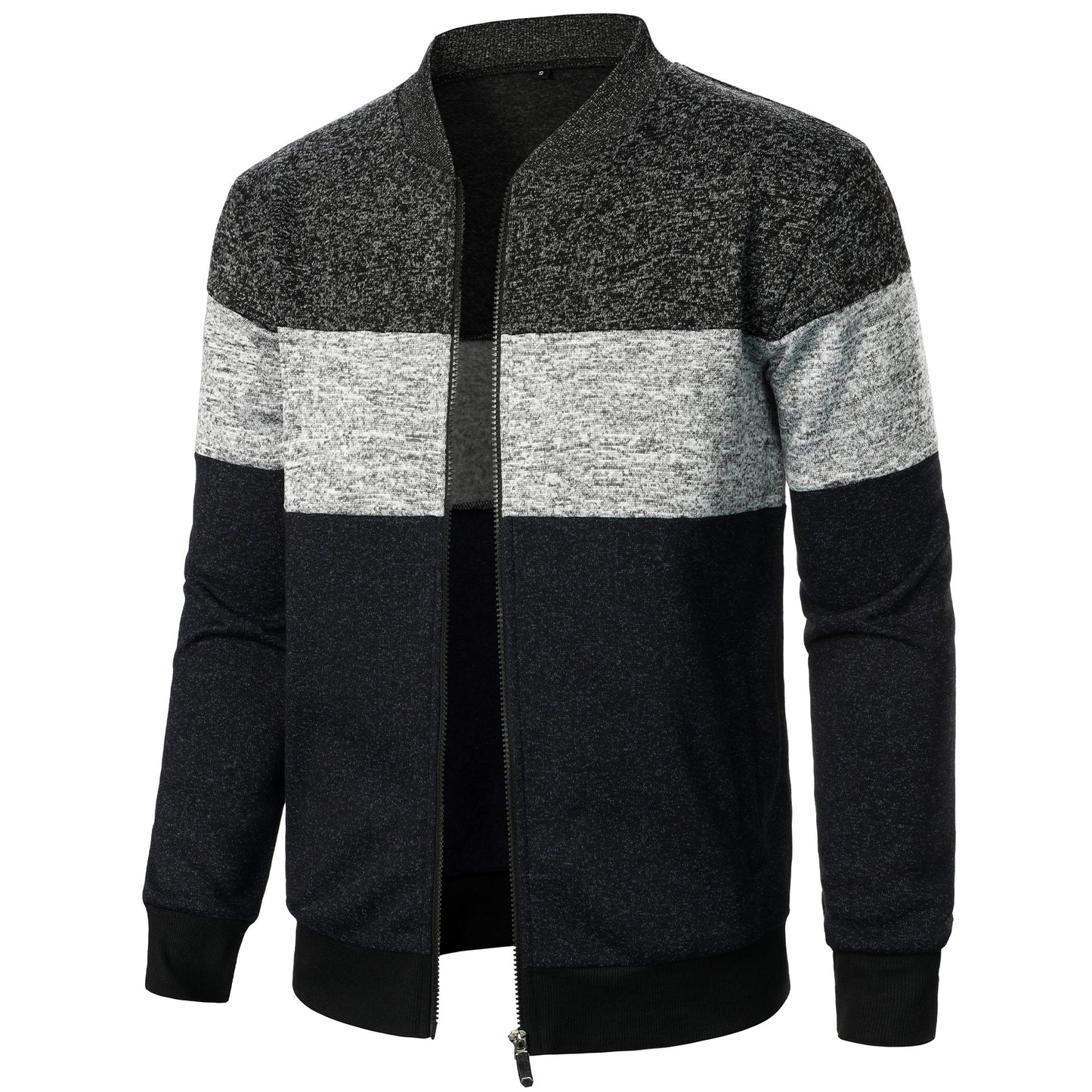 Veste de sport pour hommes avec motif de rayures modernes et finition élastique Chic und Stil