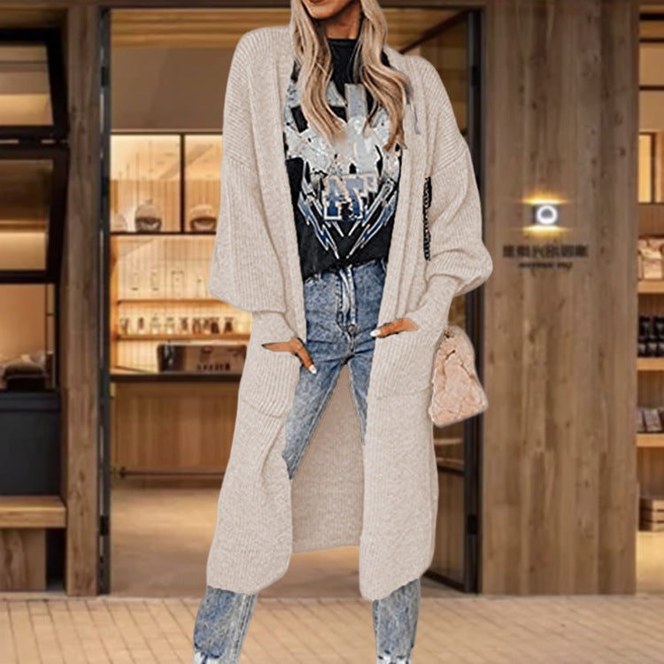 Cardigan en tricot pour dames avec des manches amples et des poches insertées pratiques Chic und Stil