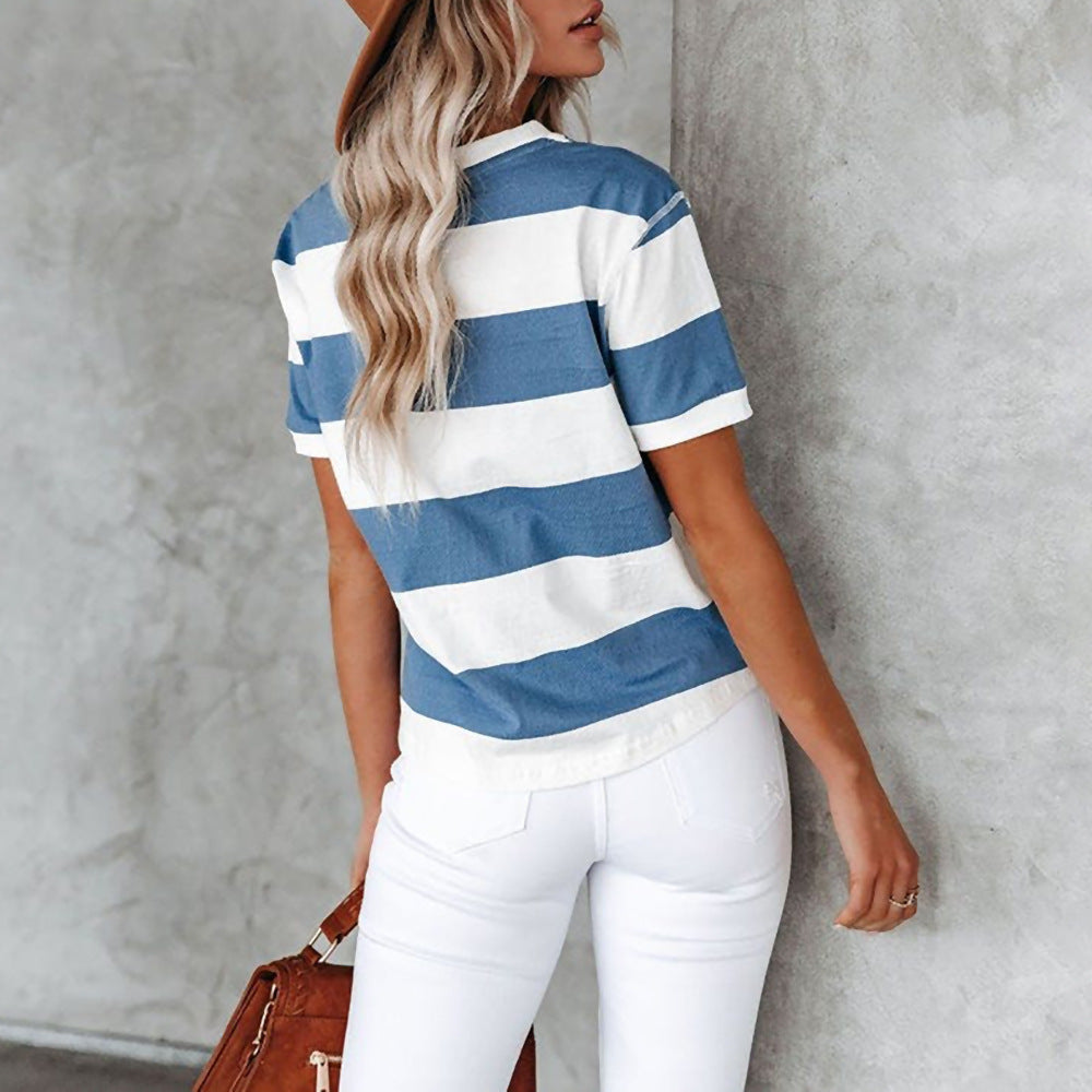 T-shirt rayé stylé pour femmes Chic und Stil