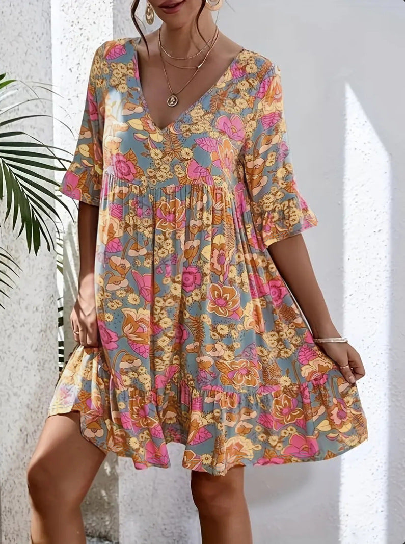 Robe femme à motif floral A-line Chic und Stil
