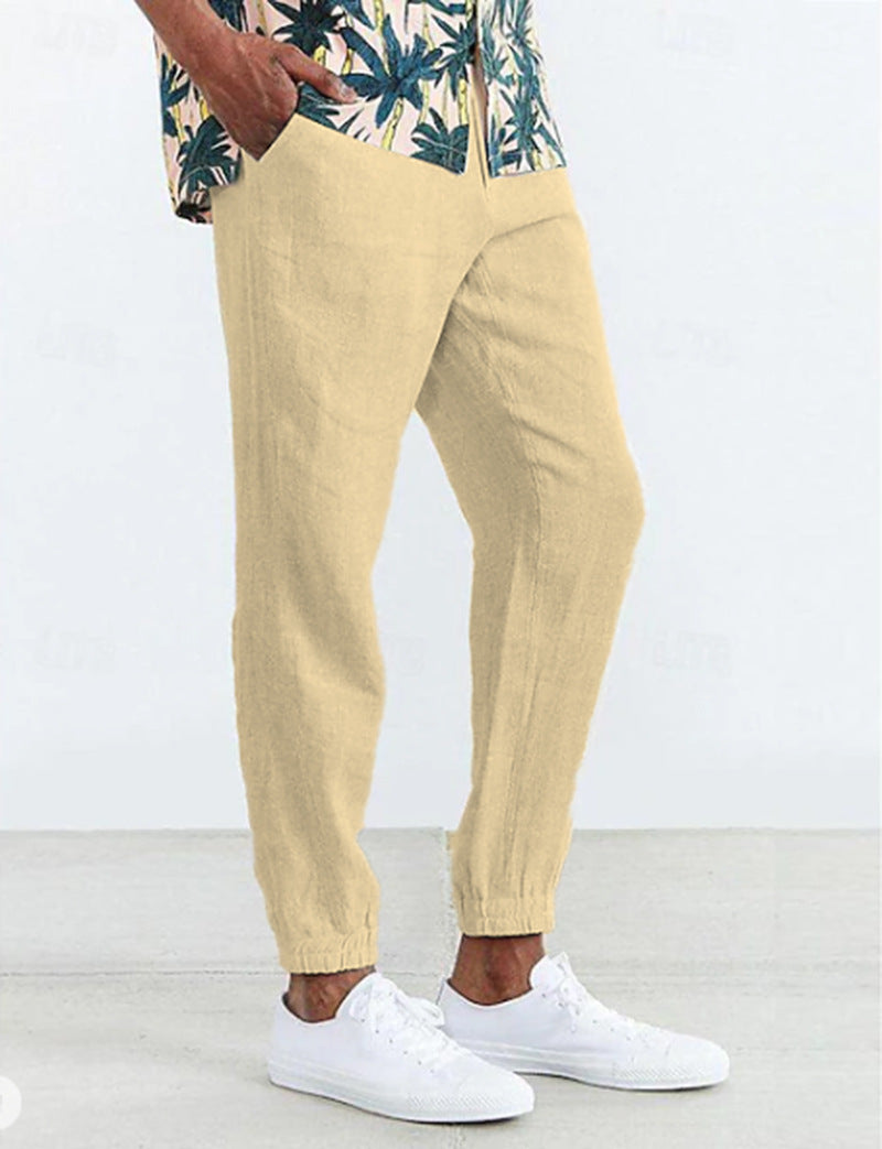 Pantalon chino décontracté pour hommes avec taille élastique et poches latérales Chic und Stil