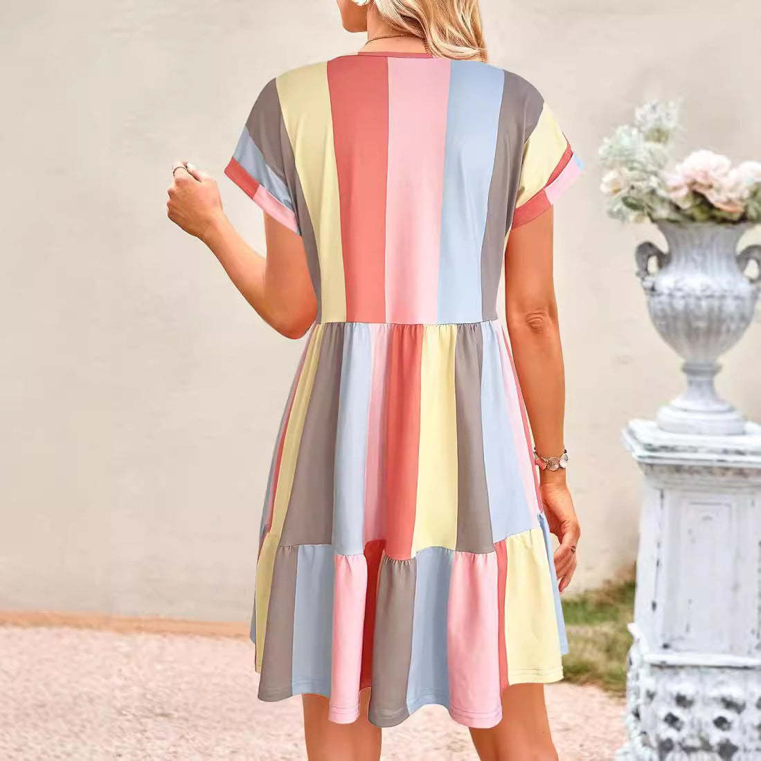 Robe évasée à volants pour dames Chic und Stil