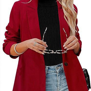 Blazer classique pour femmes au design moderne avec un élégant revers Chic und Stil