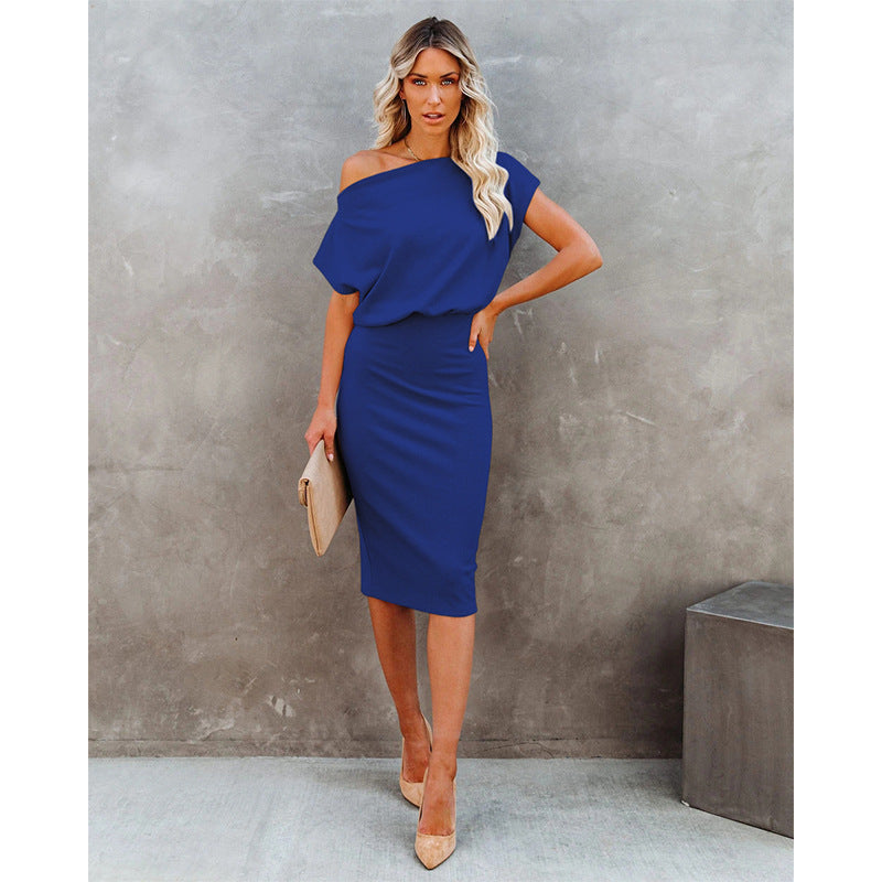 Robe midi off-shoulder pour femmes avec coupe bodycon Chic und Stil