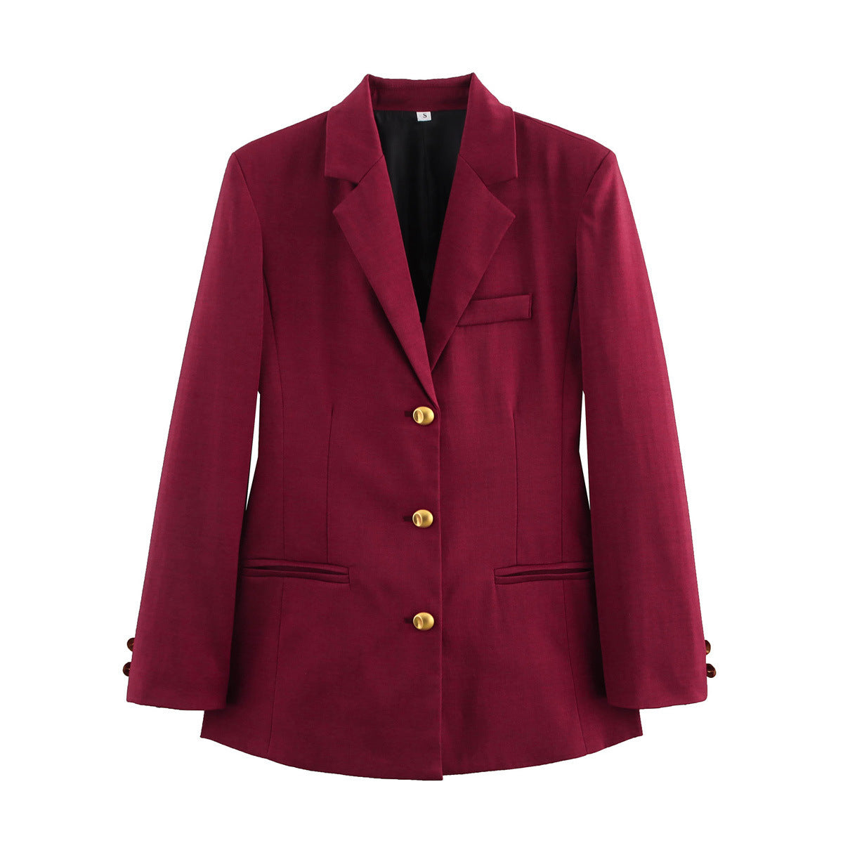 Blazer à carreaux pour femmes avec boutons dorés et poches pratiques Chic und Stil