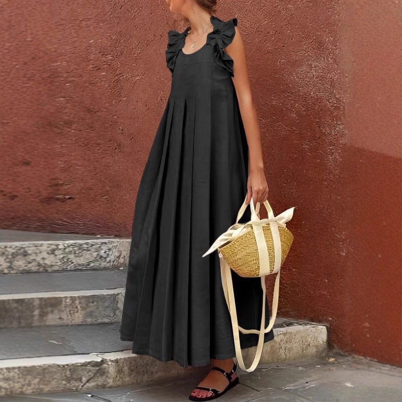Robe maxi à volants pour femmes Chic und Stil