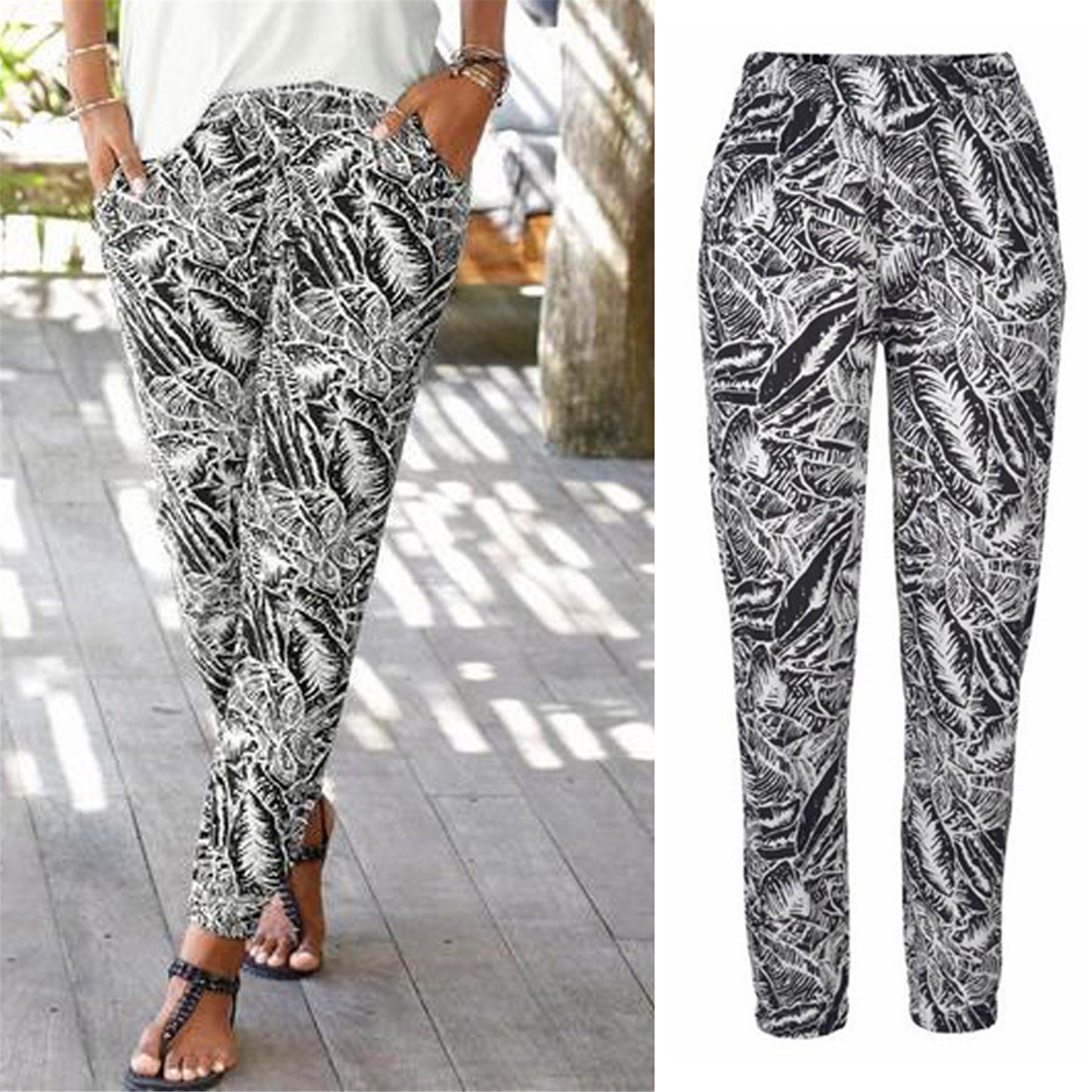 Pantalons de loisirs imprimés Chic und Stil pour femmes