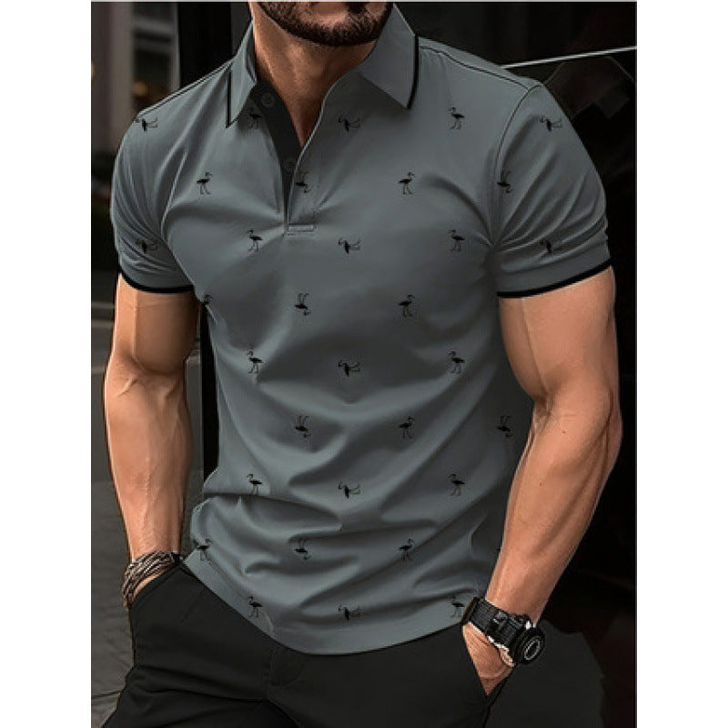 Polo-shirt imprimé de loisirs pour hommes Chic und Stil