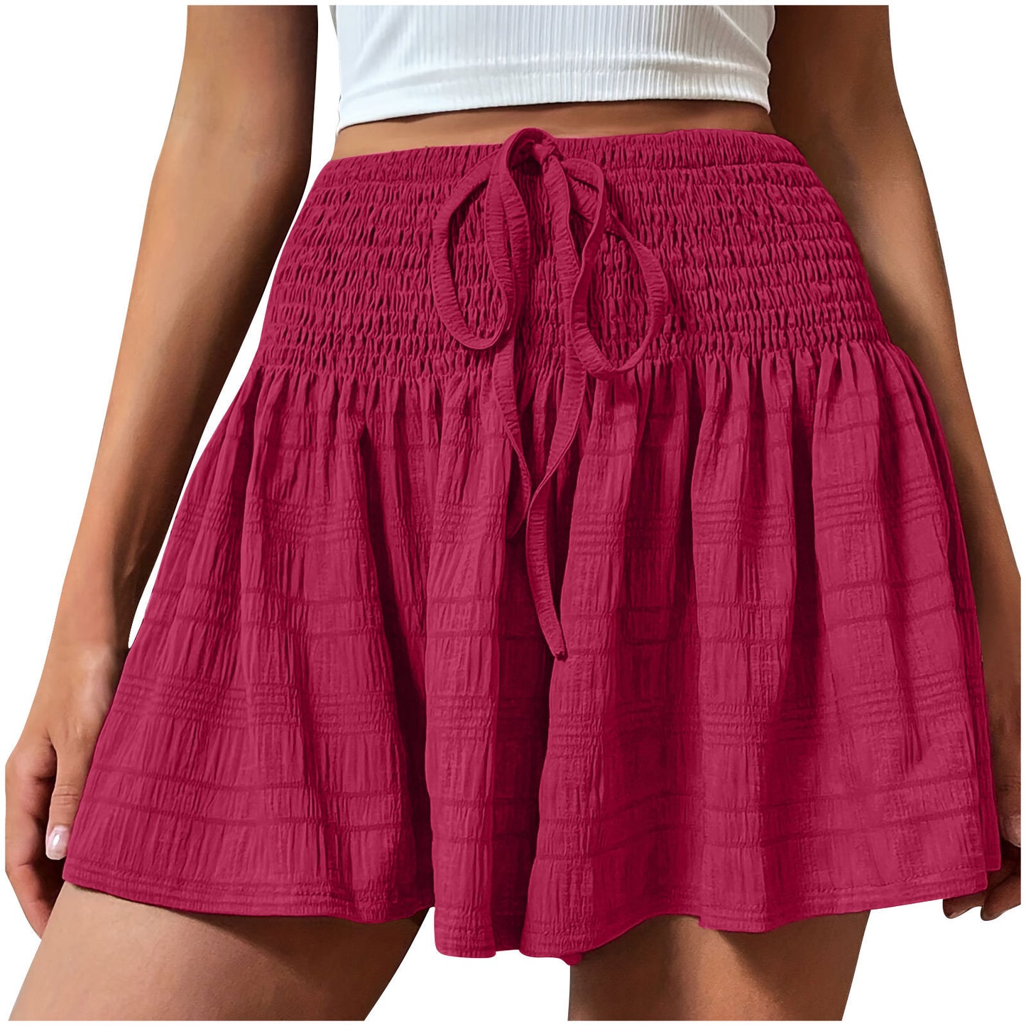 Jupe évasée smockée pour femmes Chic und Stil