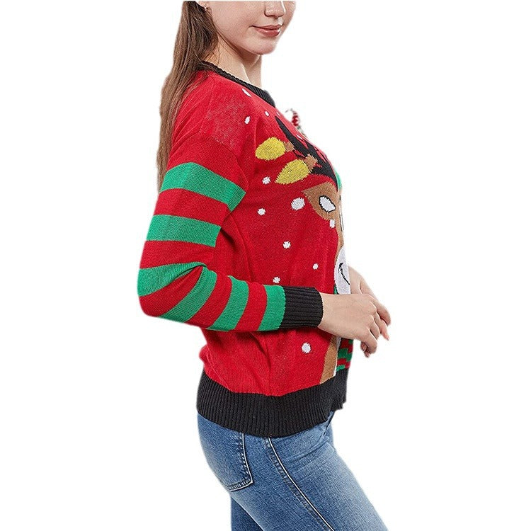 Pull de Noël pour femmes avec motif de renne festif et coupe confortable Chic und Stil
