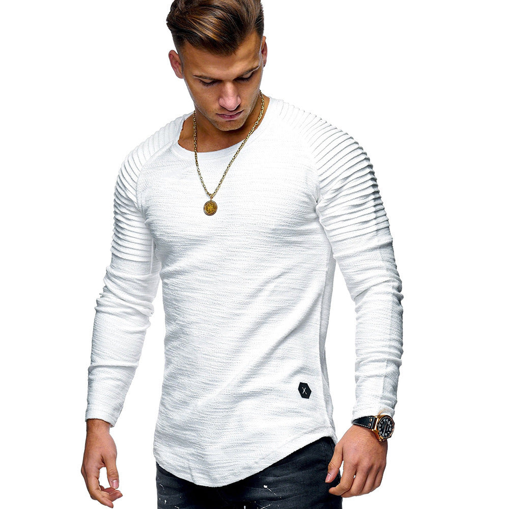 Pull élégant pour hommes à manches longues avec design texturé et coupe slim Chic und Stil