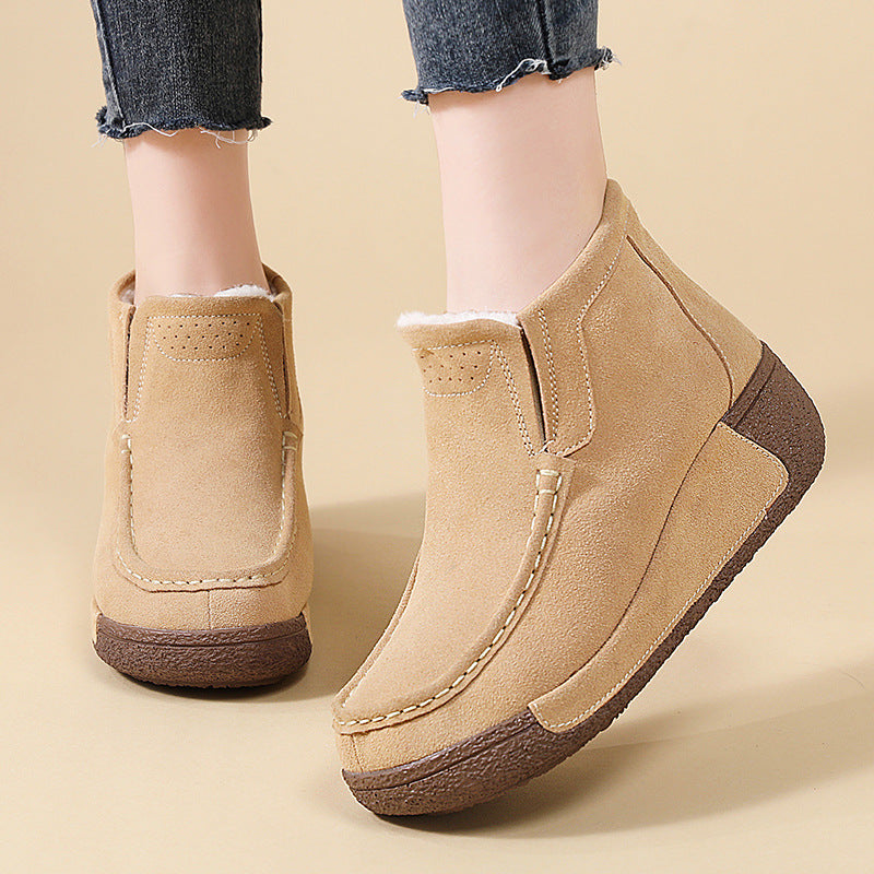 Bottes à tige courte pour dames, confortables, avec doublure chaude et semelle antidérapante Chic und Stil